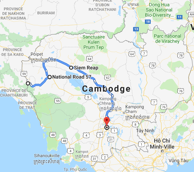 itineraire cambodge Itinéraires